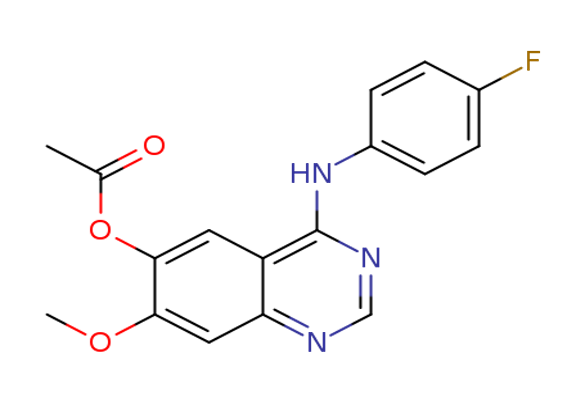 4-((4-fluorophenyl)amino)-7-methoxyquinazolin-6-yl acetate
