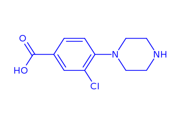 3-Chloro-4-piperazinobenzoic Acid