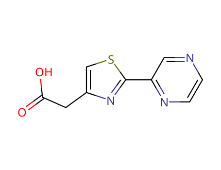 2-(2-pyrazinyl)-4-thiazoleacetic acid