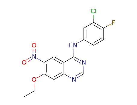 Structure image for N-(3-chloro-4-fluorophenyl)-7-ethoxy-6-nitroquinazolin-4-amine